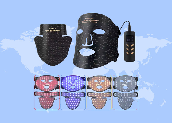 4 χρώματα Σιλικόνιο πλήρης μάσκα προσώπου για την αφαίρεση ρυτίδων Φροντίδα δέρματος υπέρυθρο LED φως