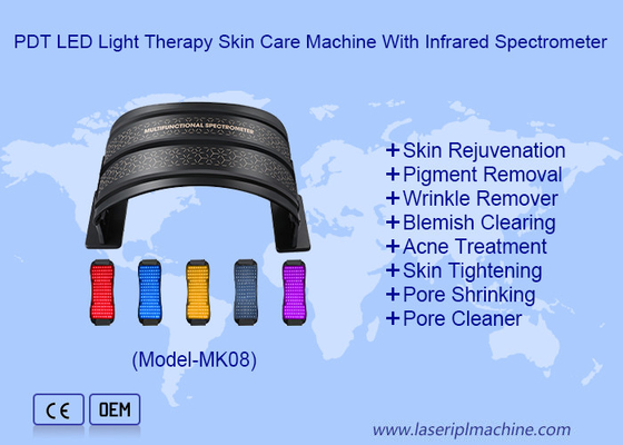 Φορητή συσκευή φροντίδας δέρματος PDT LED Light Therapy με υπέρυθρο φασματογράφο