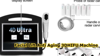 Facial Lift Anti Aging 3D HIFU Machine Υπερηχογράφημα Body Slimming Beauty Machine