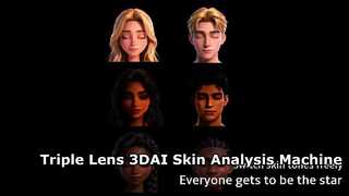 Σαρωτής τριπλού φακού Facial Tester Scanner 19 Languages ​​8 Spectral 3D AI Skin Analysis Skin Machine