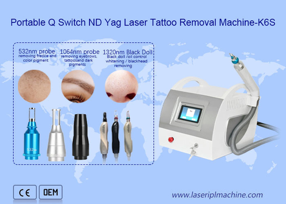 Q Switch Nd Yag Εξοπλισμός αφαίρεσης τατουάζ με λέιζερ 1320nm Αφαίρεση λευκών ινών χρωστικών