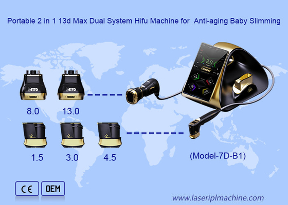 Φορητό 2 σε 1 13d Max Dual System Hifu Μηχανή για Αντι-Γήρανση Μωρό Slimming