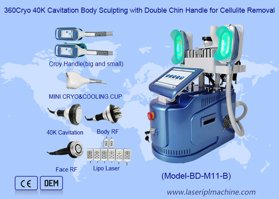 360 Cryo Vacuum Rf Lipo Laser 6 σε 1 Μηχανή κατάψυξης λίπους για απώλεια βάρους