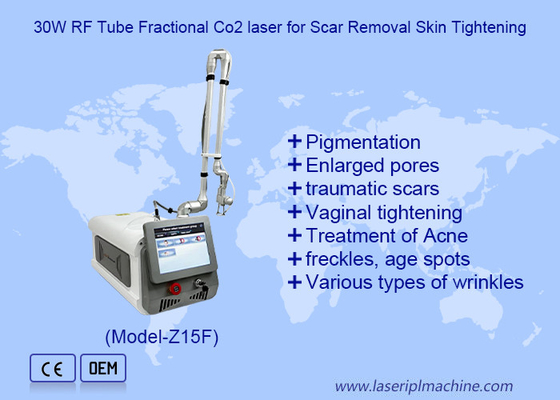 30W RF Tube Fractional Co2 laser για την αφαίρεση ουλών και την τέντωση του δέρματος
