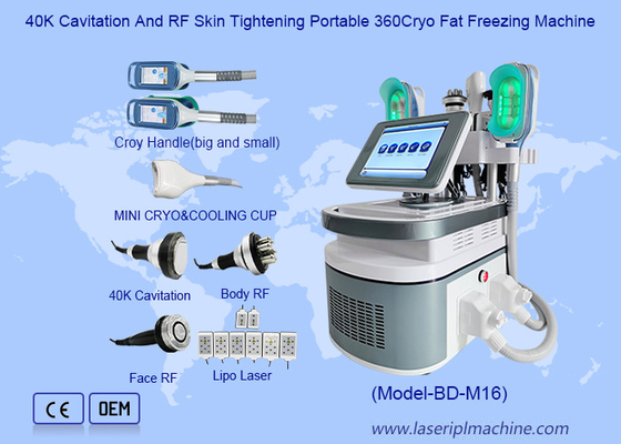 40K καβιτάση και RF δερματική σφίξιμο φορητό 360Cryo λίπος κατάψυξη μηχανή