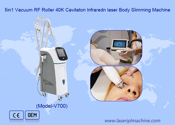 5in1 Vakuum Rf Roller 40k Cavitation Infrared Laser Machine για την απώλεια σωματικού βάρους