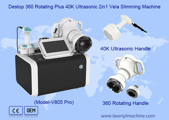 360 μοίρες περιστροφή κατάψυξη λίπους RF κενό 40K Cavitation Velashaping Slimming Machine