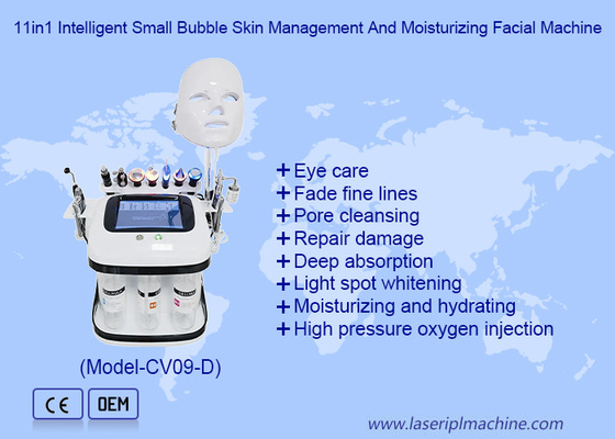 Επένδυση προσώπου Ενυδάτωση προσώπου Oxygen Bubble RF Hydro Microdermabrasion LED μηχανή προσώπου