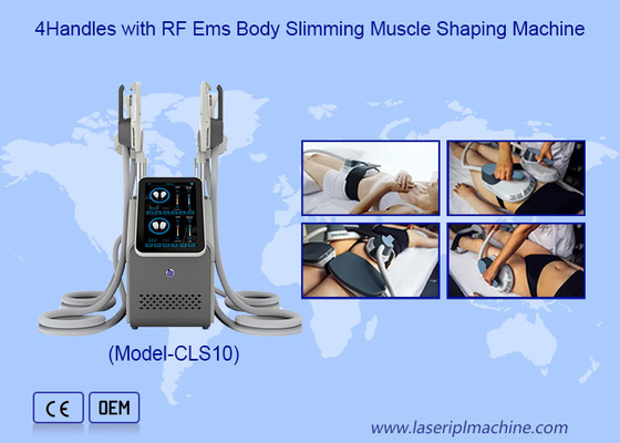 Μη επεμβατικό 4 χειροπέδες Hi Emt Body Slimming Fat Burner Rf Ems Μηχανή Μυαλικής Γλυπτικής