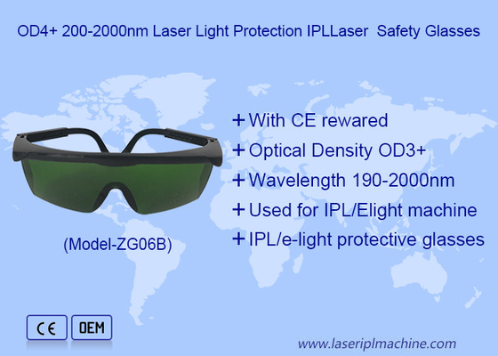 Γυαλιά Ασφαλείας Laser IPL OD3+200-2000nm με CE για Προστασία Ματιών Χειριστών Laser IPL