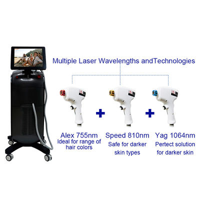 Μικροφωνικό κανάλι 4D 1600w 808 Diode Laser Hair Removal Machine Y9 Pro