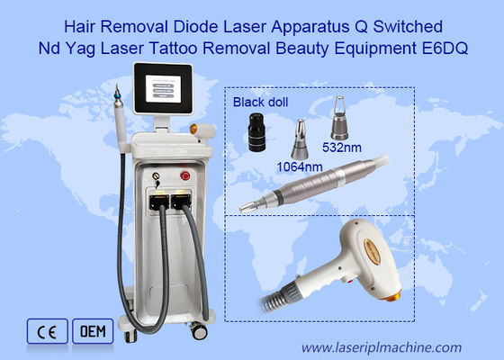 Βιόμετρος Nd Yag Laser Machine Αποτρίχωση μαλλιών Όλοχρωμα Αποτρίχωση Τατουάζ Μηχανή