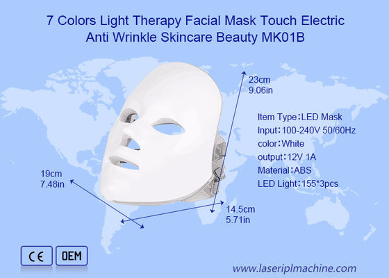 7 χρώματα Pdt Led Light Therapy Μάσκα προσώπου για αντι ρυτίδες Προστασία του δέρματος ομορφιά