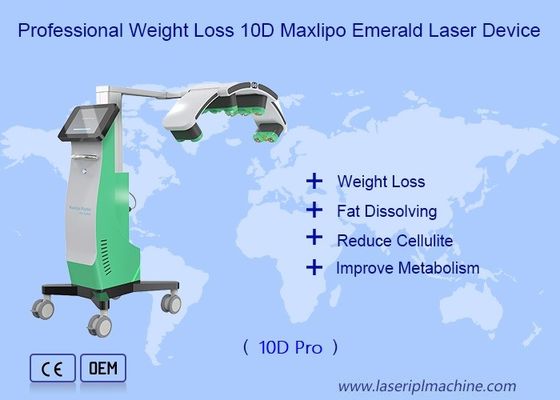 Καλή τιμή 10d Emerald Laser Machine Therapy Non Invasive Fat Loss 635nm 532nm Αδυνάτισμα σε απευθείας σύνδεση