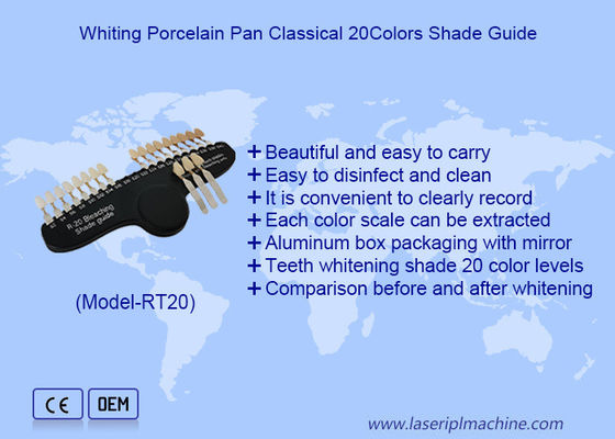 Καλή τιμή Οδηγός σκιάς λευκασμού δοντιών 3D 20 χρώματα σε απευθείας σύνδεση